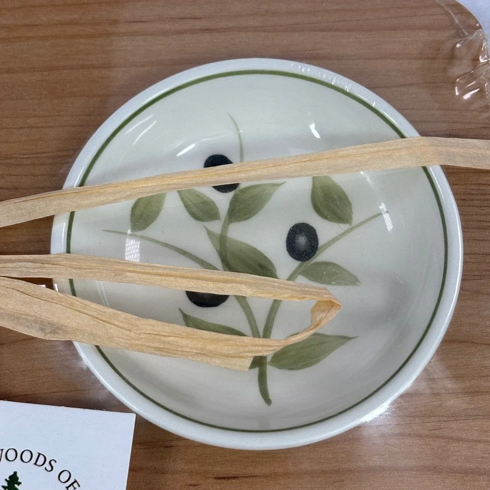 Out of the Woods of Oregon Red Alder Wood Bread & Oil Board w/ Ceramic Bowl NEW
